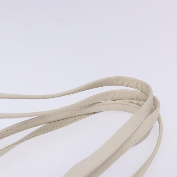 Authentic MCM Shoulder Bag Leather White Gold - Picture 15 of 16